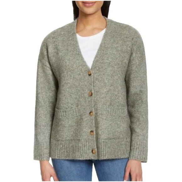Ella Moss Women’s Boyfriend Fit Button Up Knit Cardigan - Picture 1 of 6